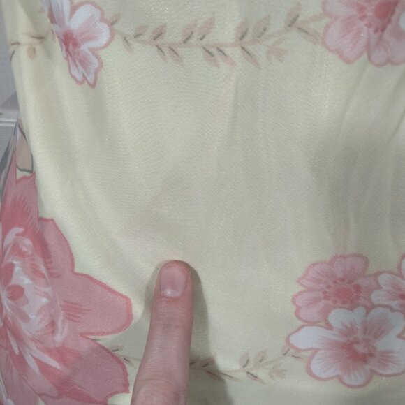 Vtg Y2K Asymmetrical Dress XS Floral Fairy Whimsical Pastel Coquette Romantic - Picture 6 of 9